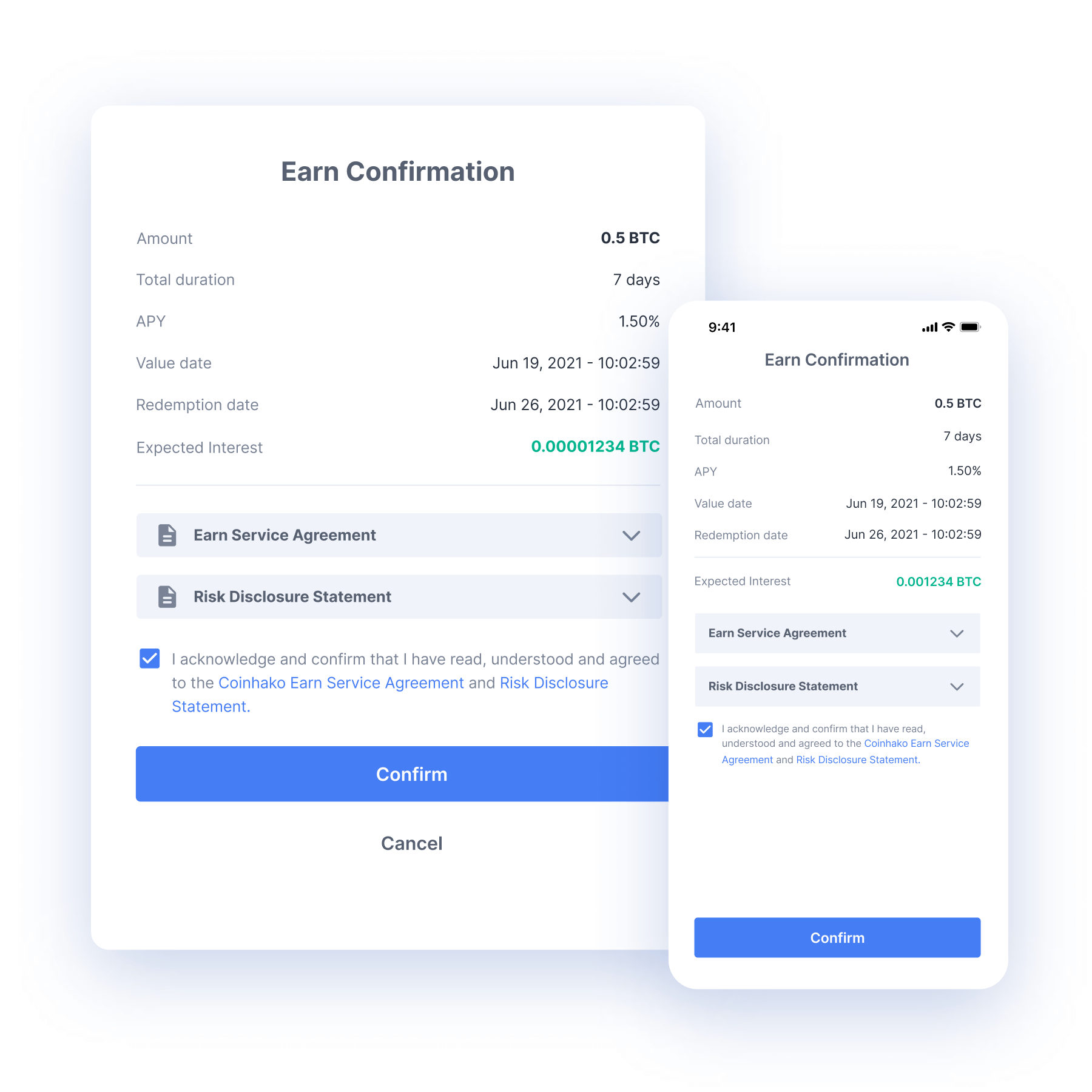 Earn crypto with coinhako earn step 4